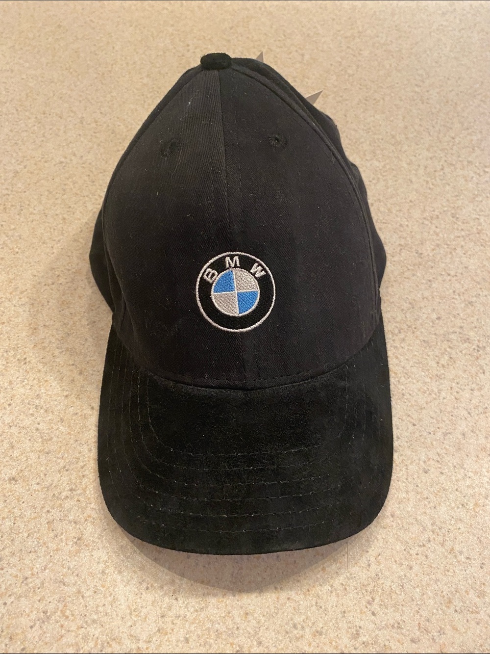 BMW Lifestyle UniSex Hat Black Adjustable Back Suede Brim NWT